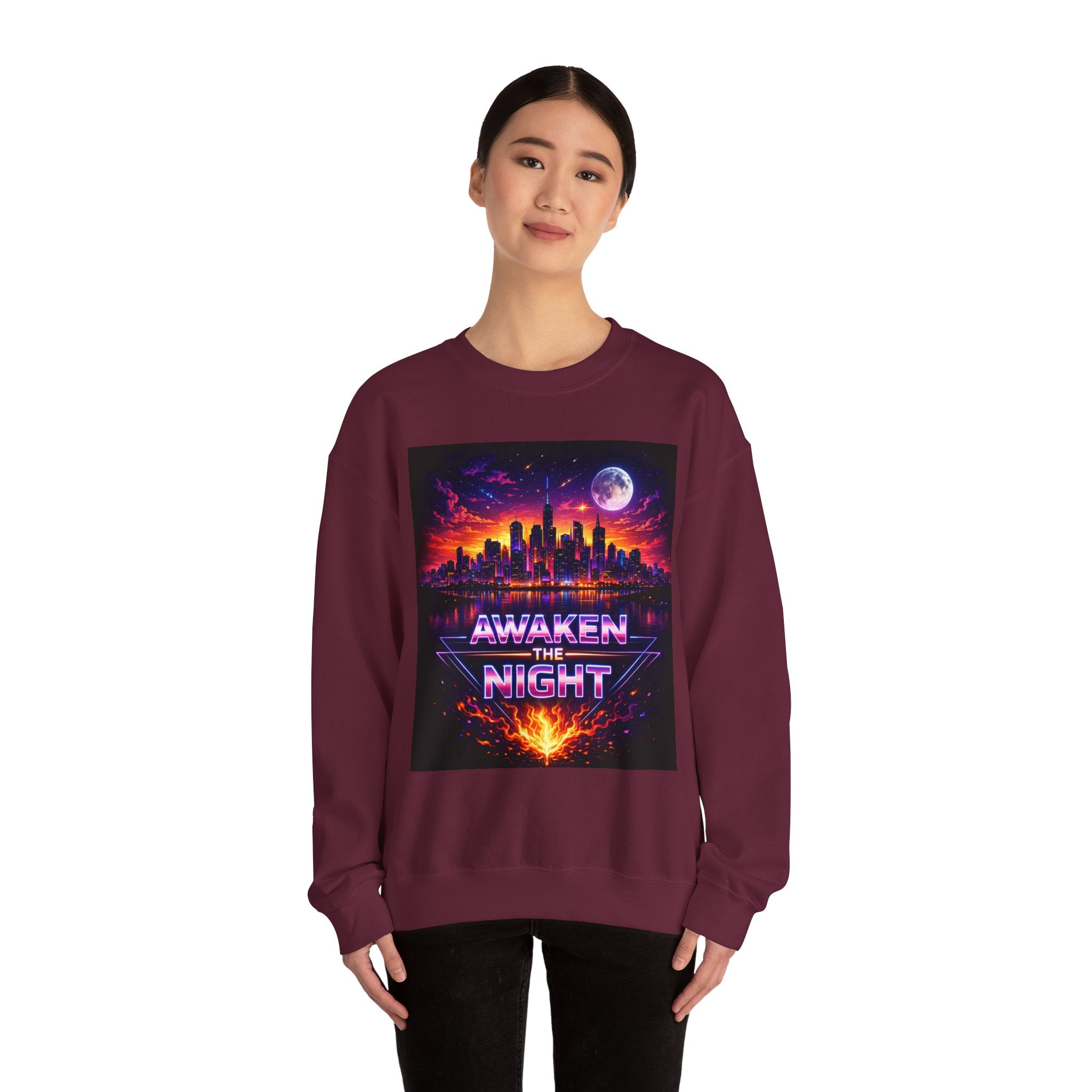 Awaken the Night Sweatshirt-Sweatshirt-Everwave Co Apparel