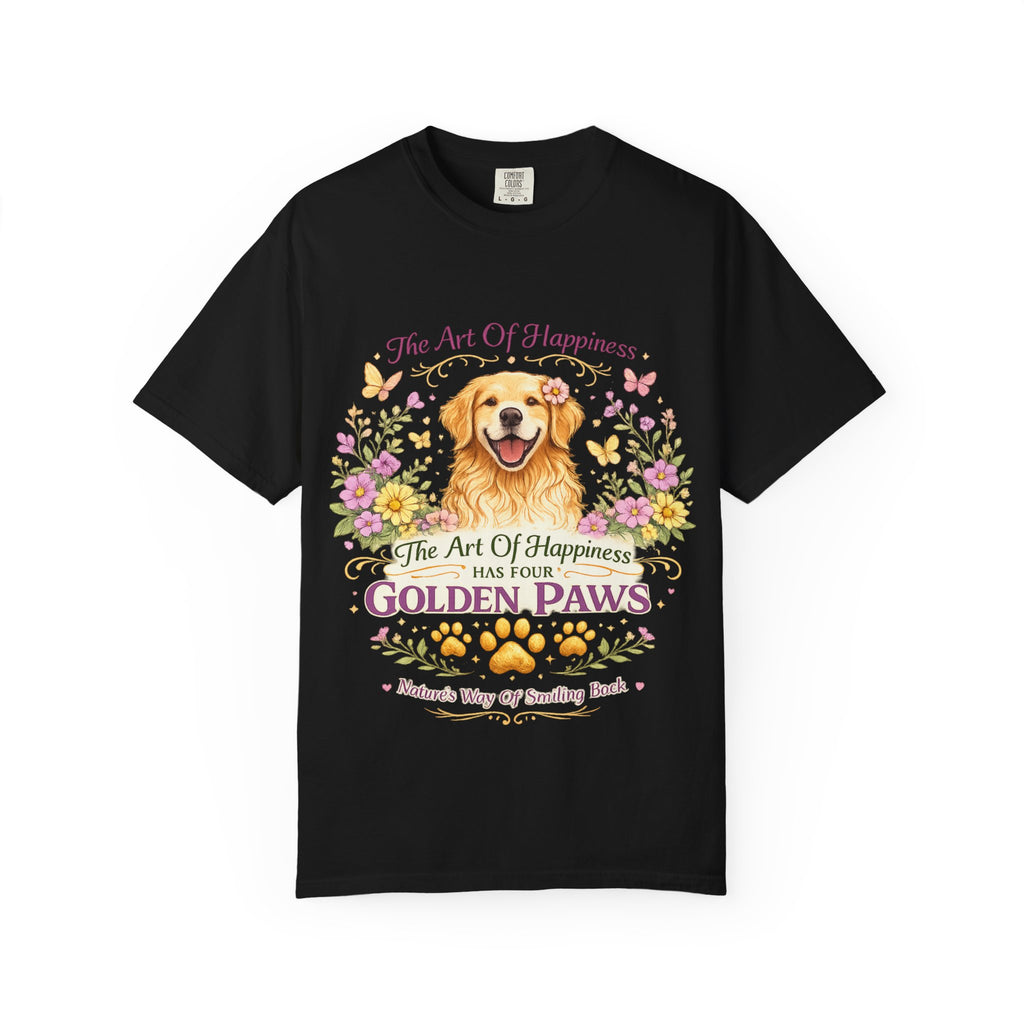 Golden Retriever Floral Dog T-Shirt