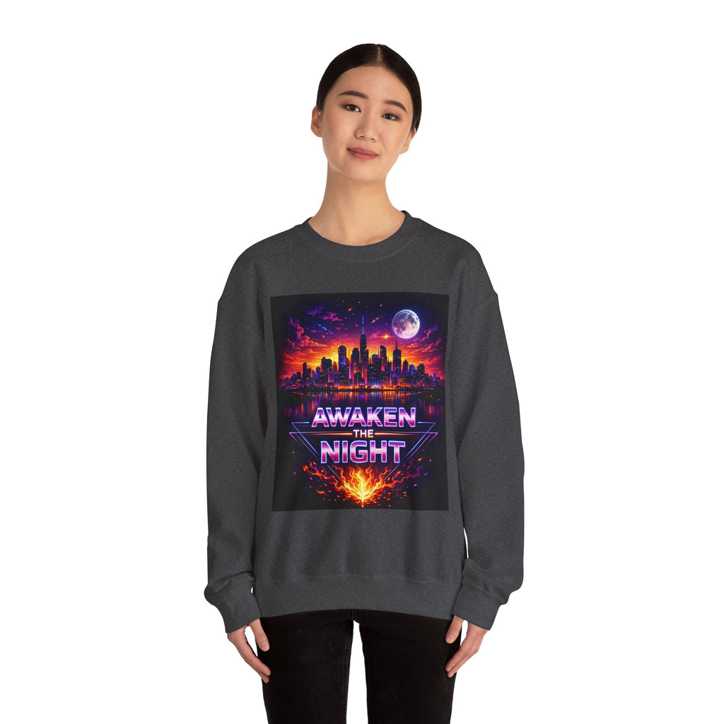 Awaken the Night Sweatshirt-Sweatshirt-Everwave Co Apparel