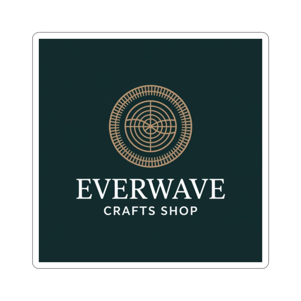 Everwave Crafts Shop Logo Kiss-Cut Sticker — Premium Brand Decal