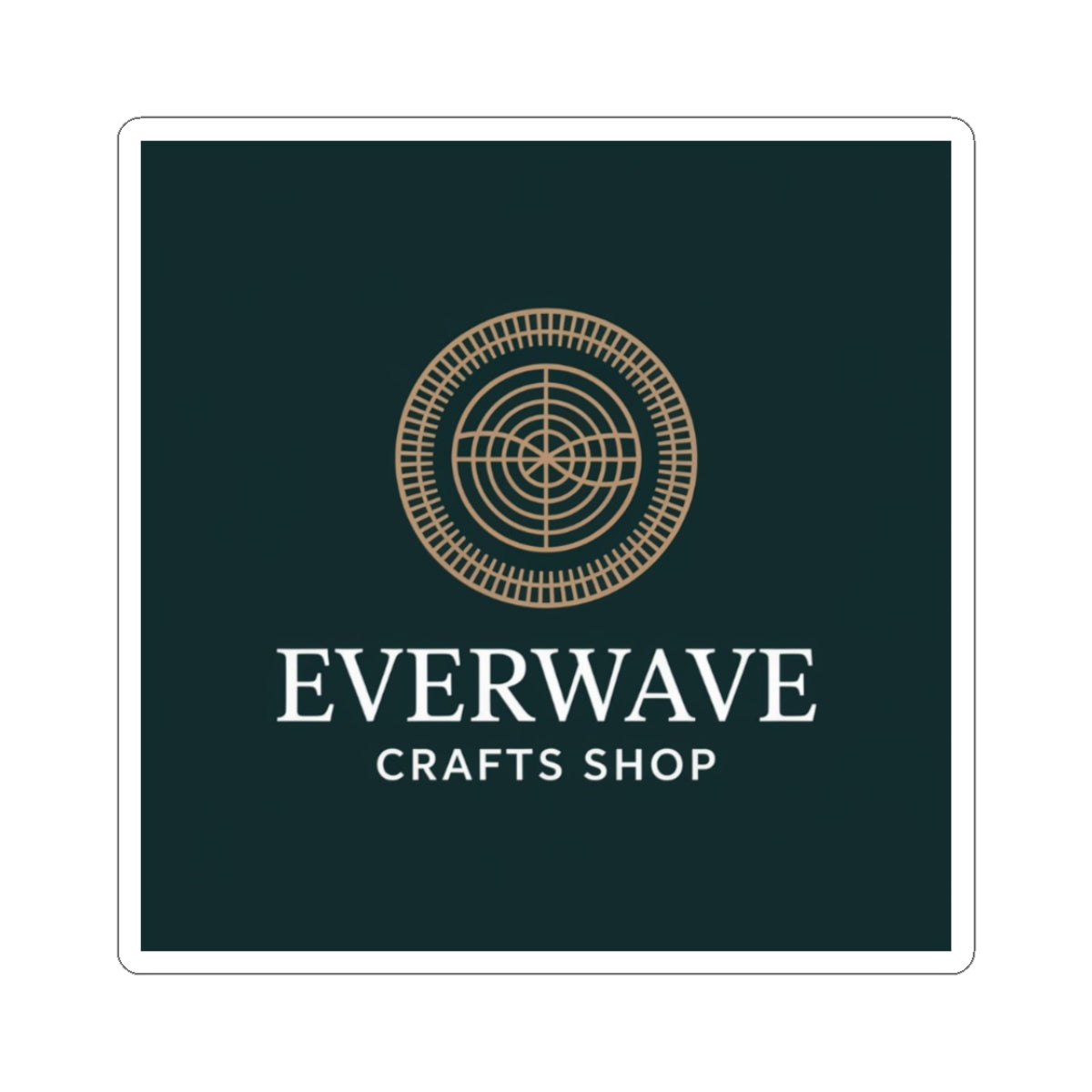 Everwave Crafts Shop Logo Kiss-Cut Sticker — Premium Brand Decal