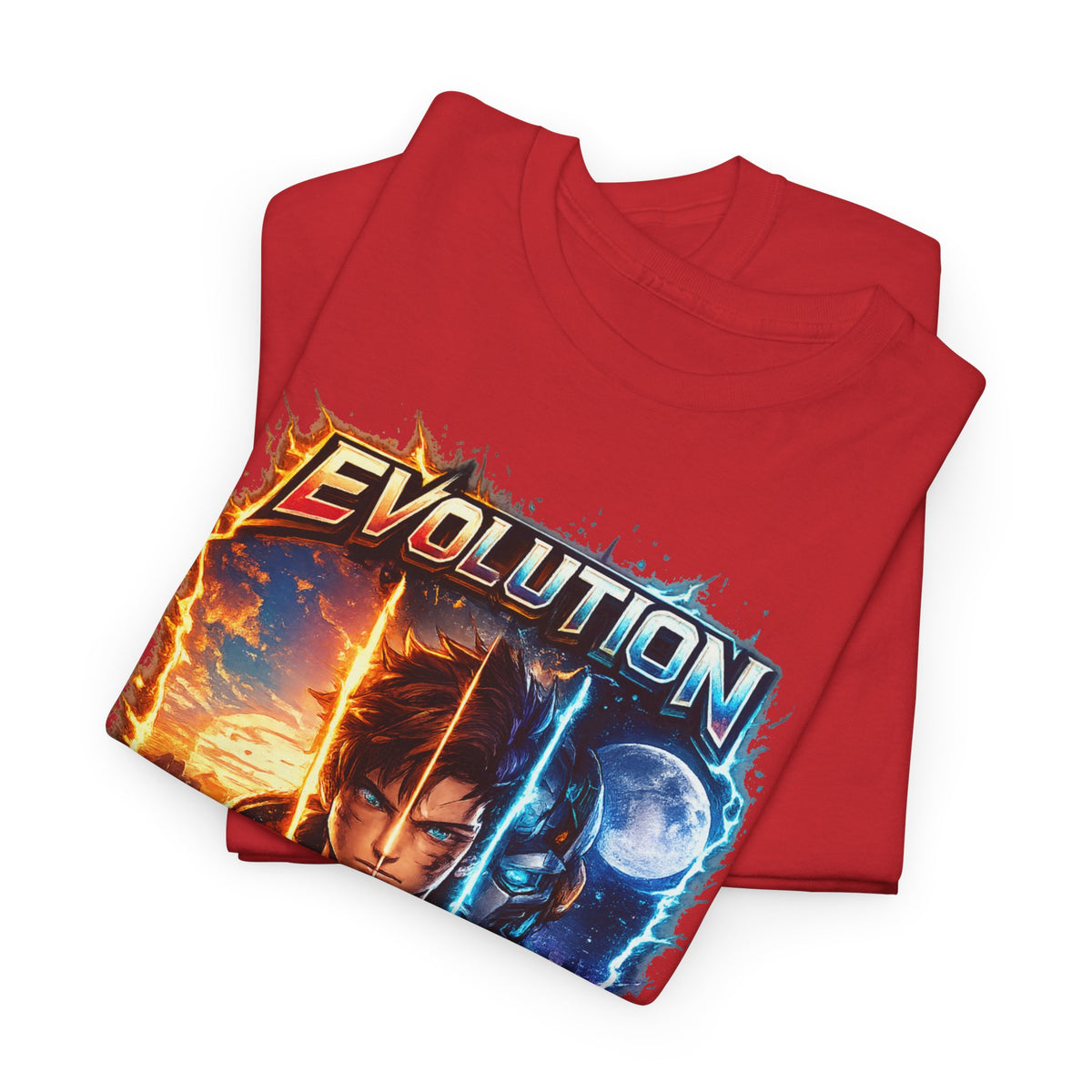 Evolution Rise & Transform Graphic Tee — Retro Sci‑Fi Gamer Tee
