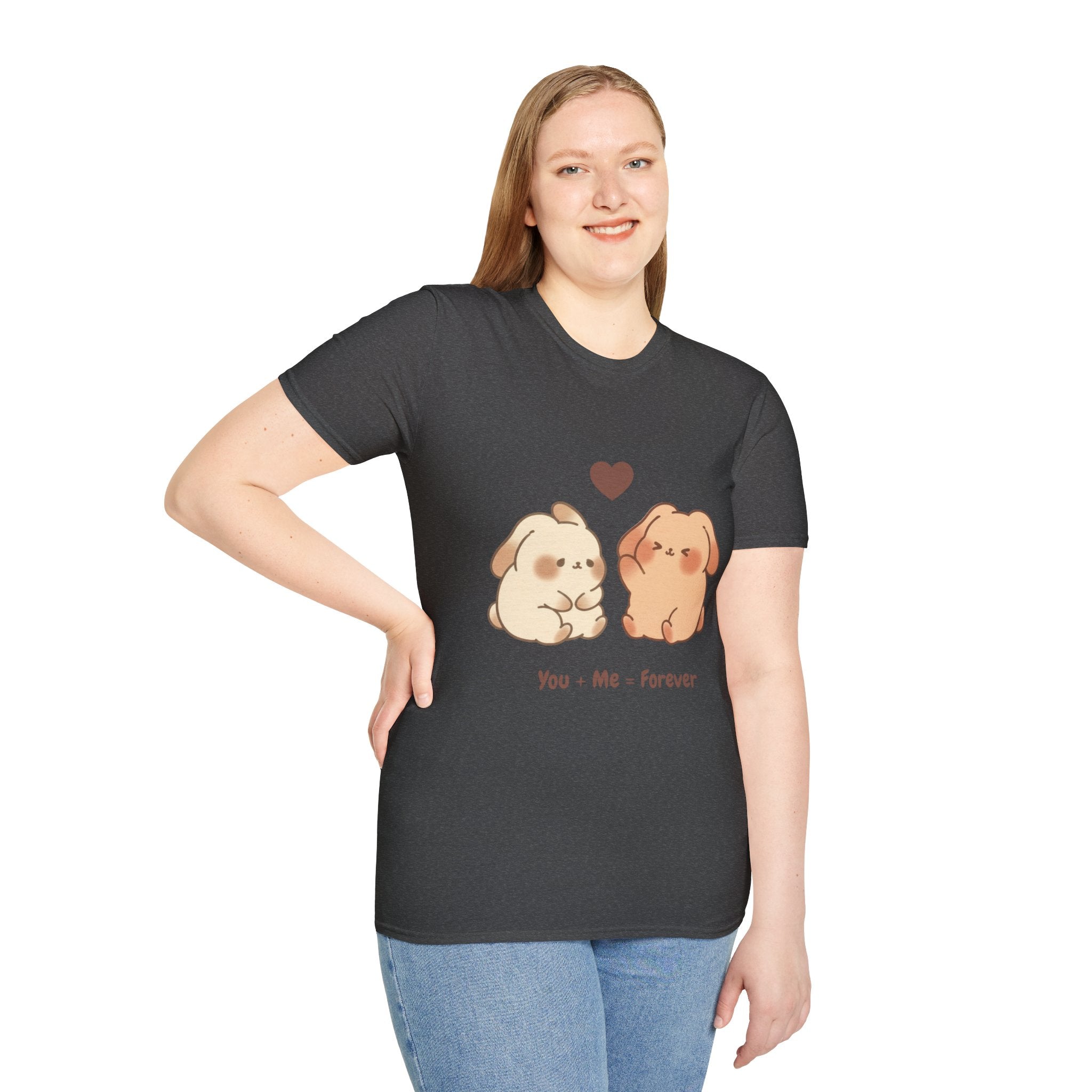 Cute Bunny Couple T-Shirt-T-Shirt-Everwave Co Apparel
