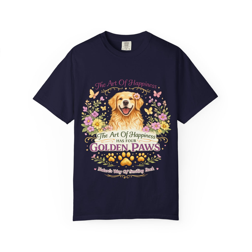 Golden Retriever Floral Dog T-Shirt