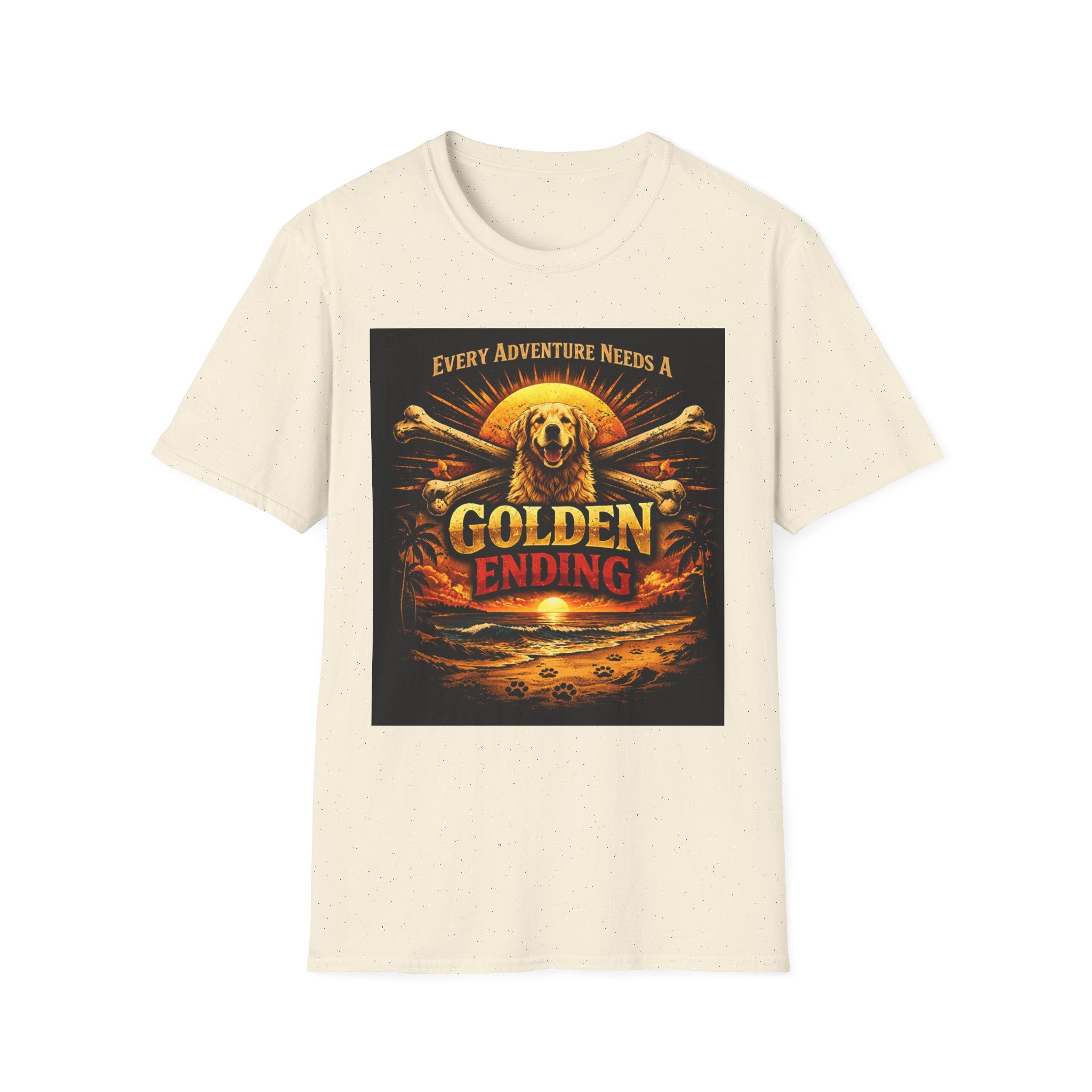 Golden Retriever T-Shirt — "Every Adventure Needs a Golden Ending" Dog Lover Tee