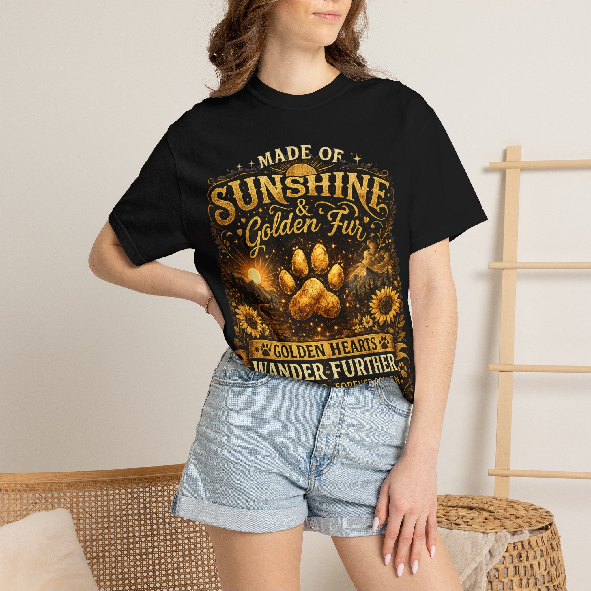 Golden Retriever Paw T-Shirt-T-Shirt-[Everwave Co Apparel