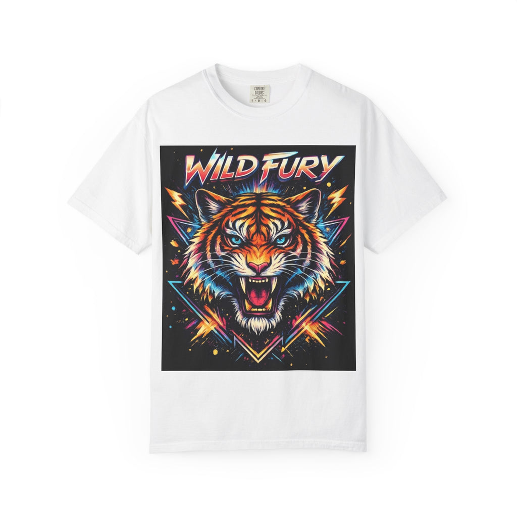 Wild Fury Tiger Vintage Neon Graphic T-Shirt-T-Shirt-Everwave Co Apparel