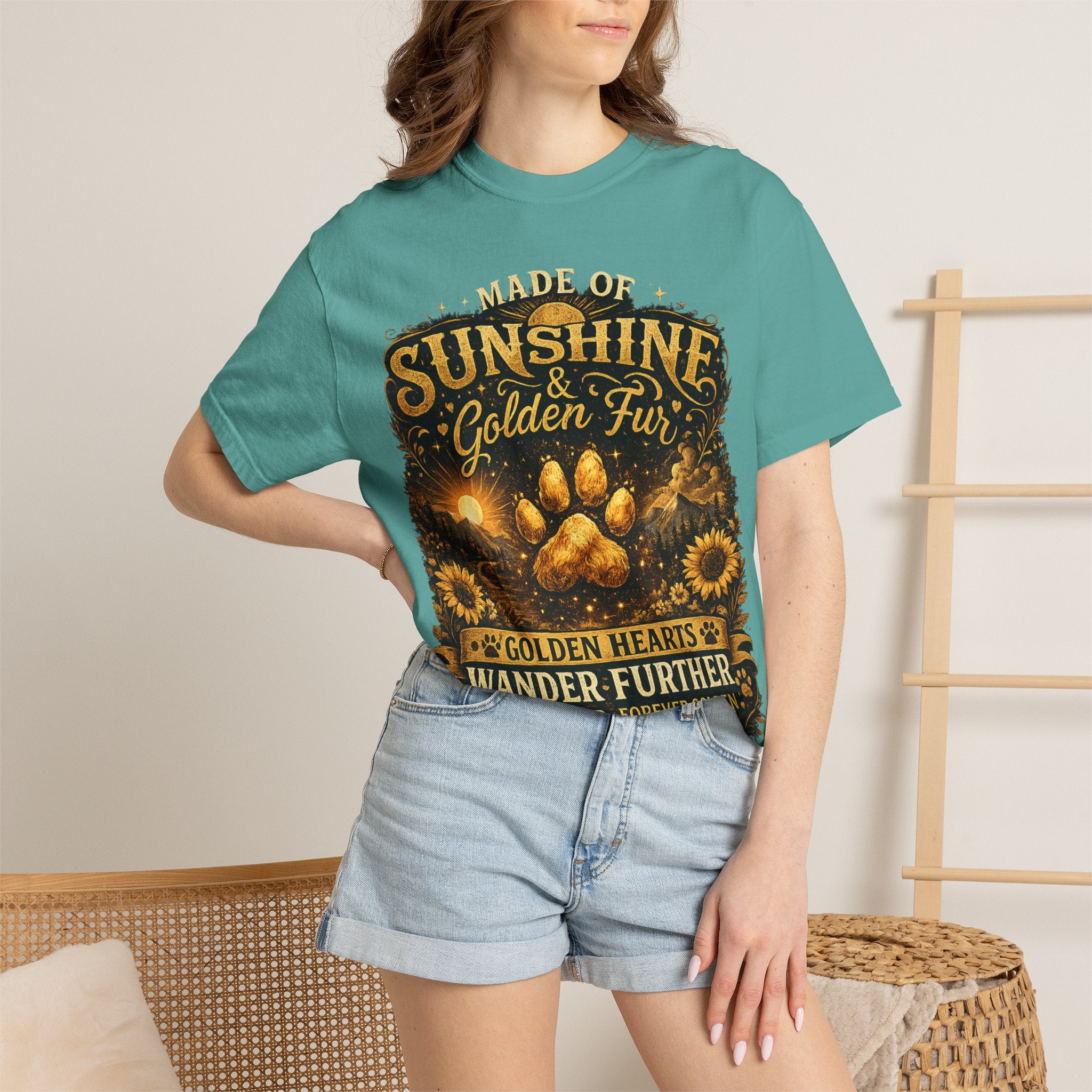 Golden Retriever Paw T-Shirt-T-Shirt-[Everwave Co Apparel