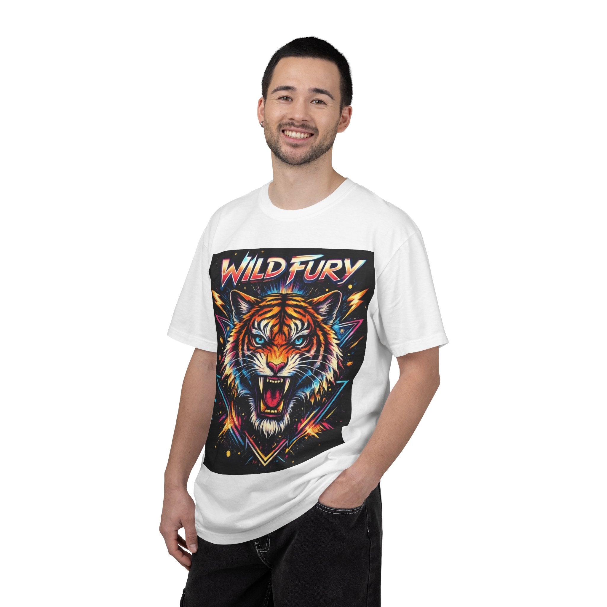 Wild Fury Tiger Vintage Neon Graphic T-Shirt