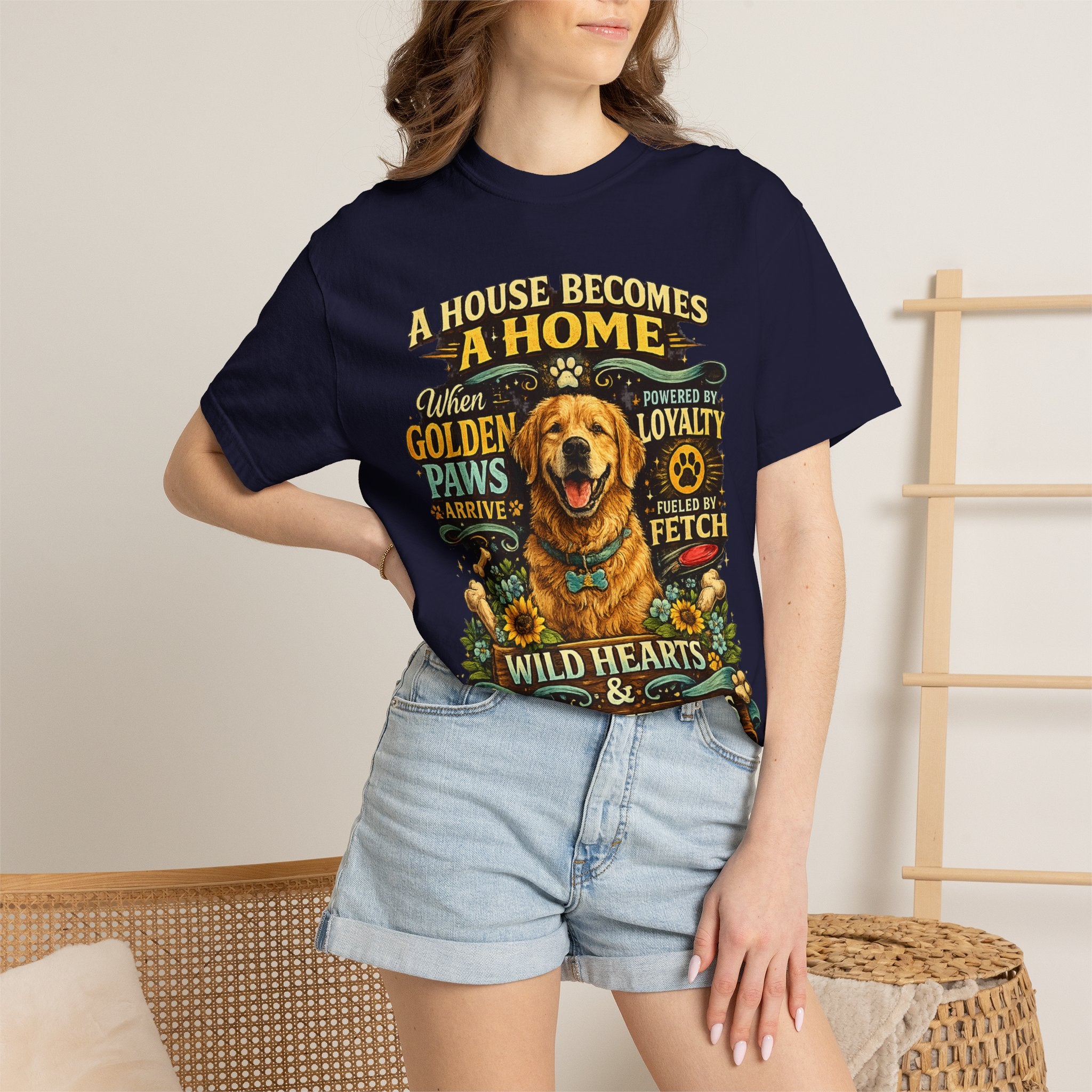 Golden Retriever Dog Mom & Dog Dad T-Shirt