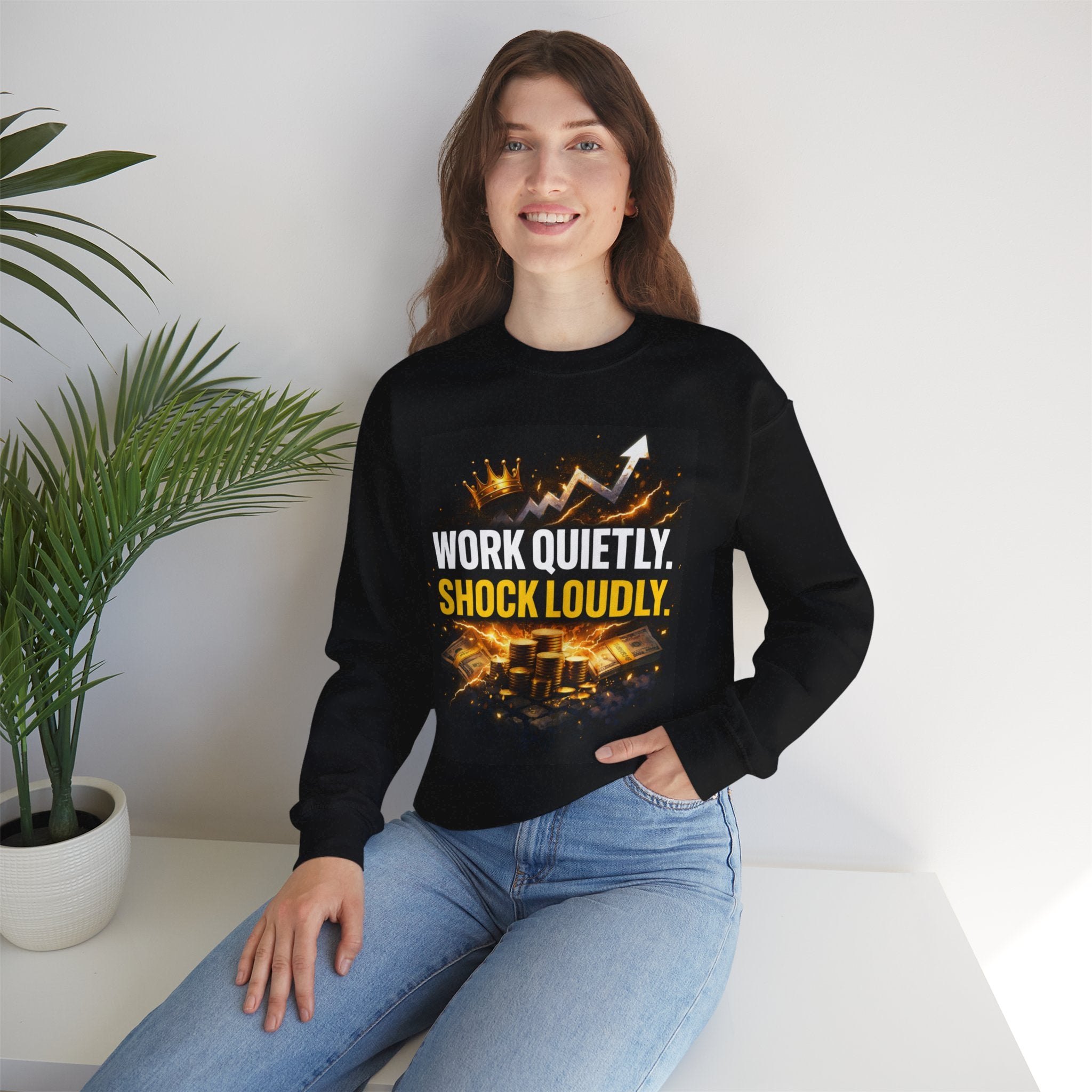 Crewneck Sweatshirt Motivational Graphic-Sweatshirt-Everwave Co Apparel