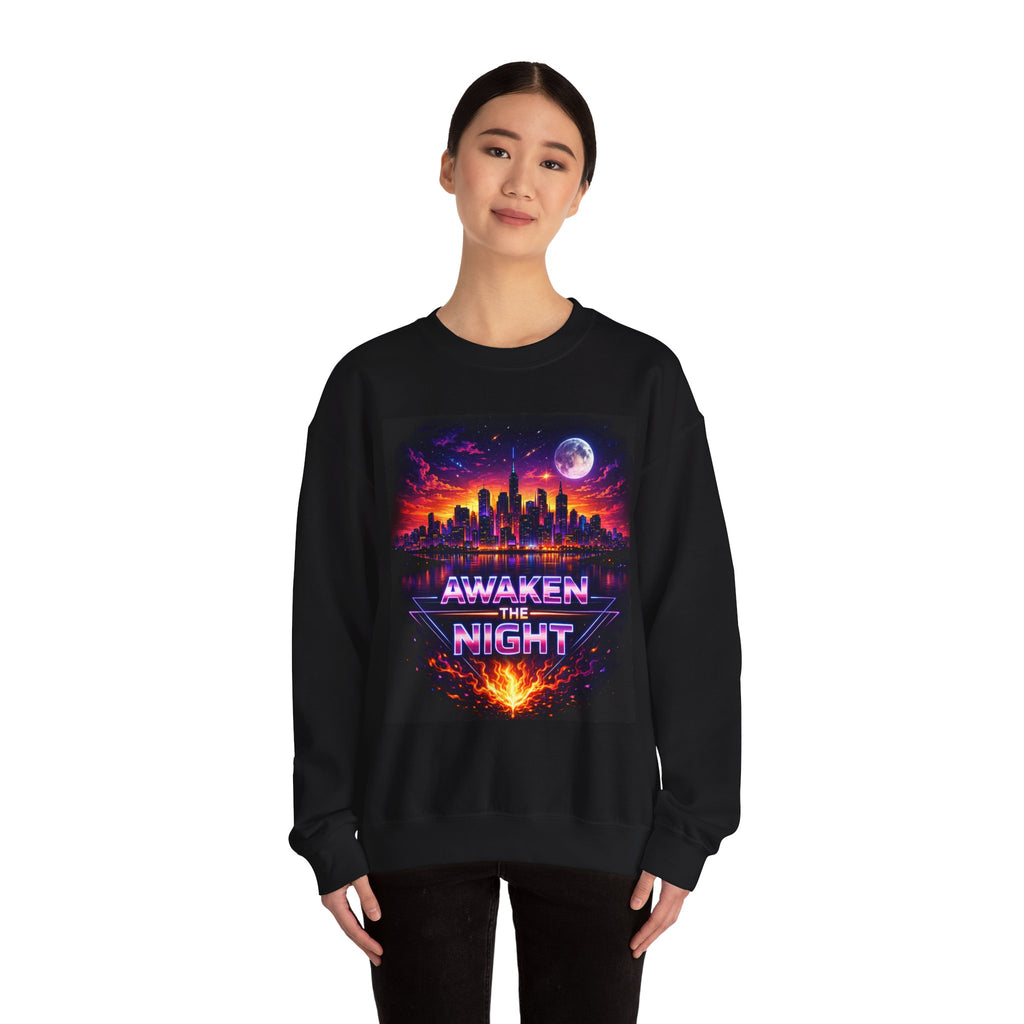 Awaken the Night Sweatshirt-Sweatshirt-Everwave Co Apparel