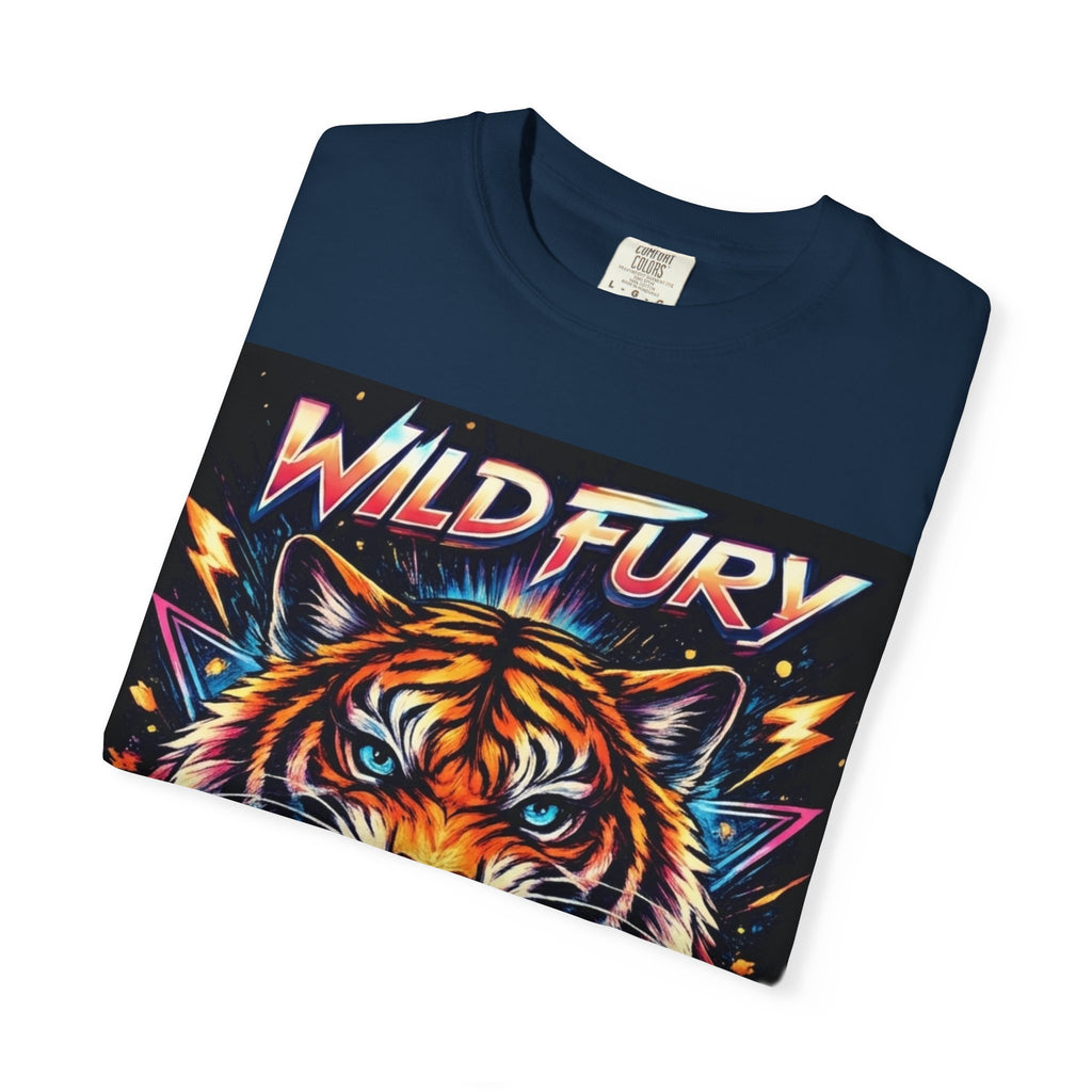 Wild Fury Tiger Vintage Neon Graphic T-Shirt-T-Shirt-Everwave Co Apparel