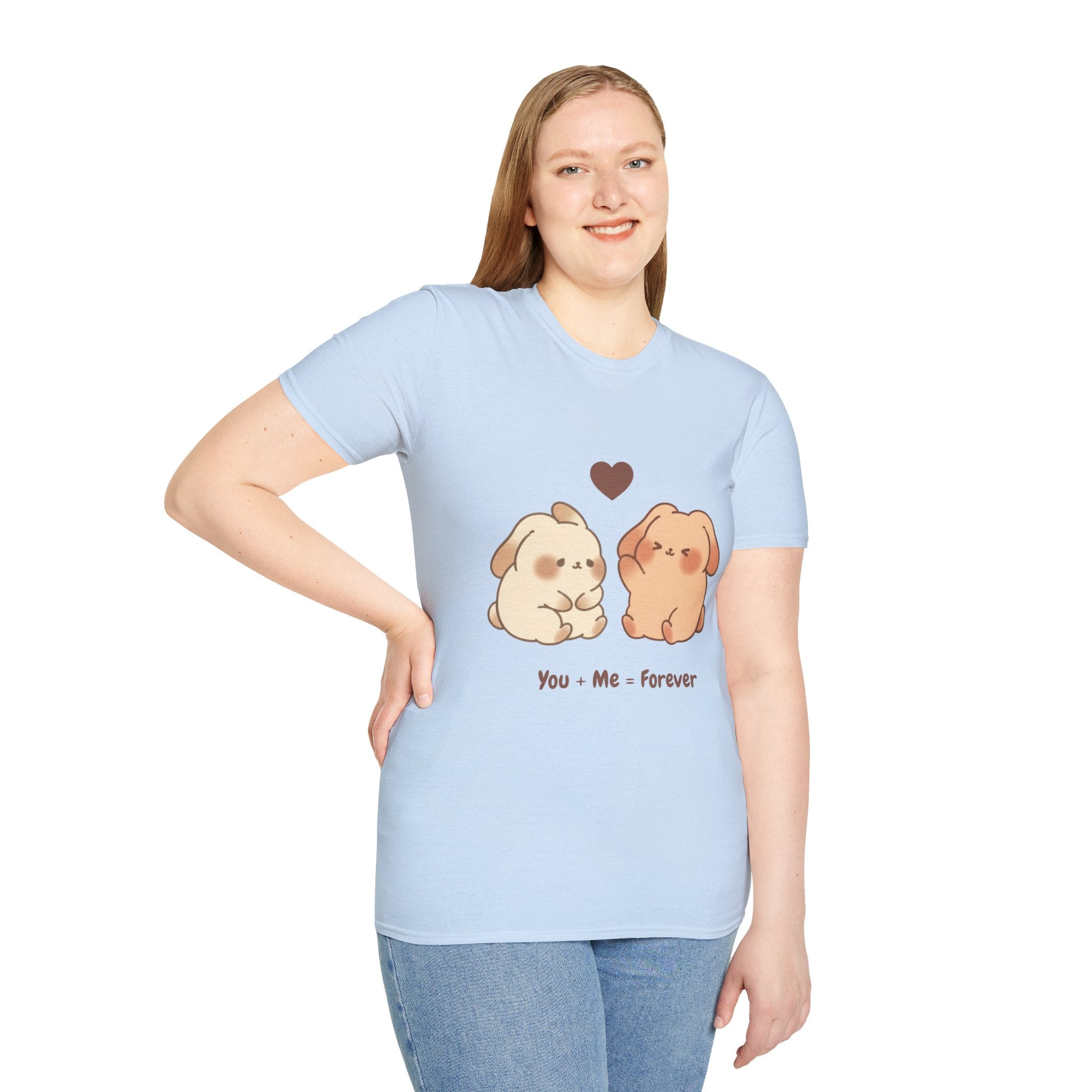 Cute Bunny Couple T-Shirt-T-Shirt-Everwave Co Apparel