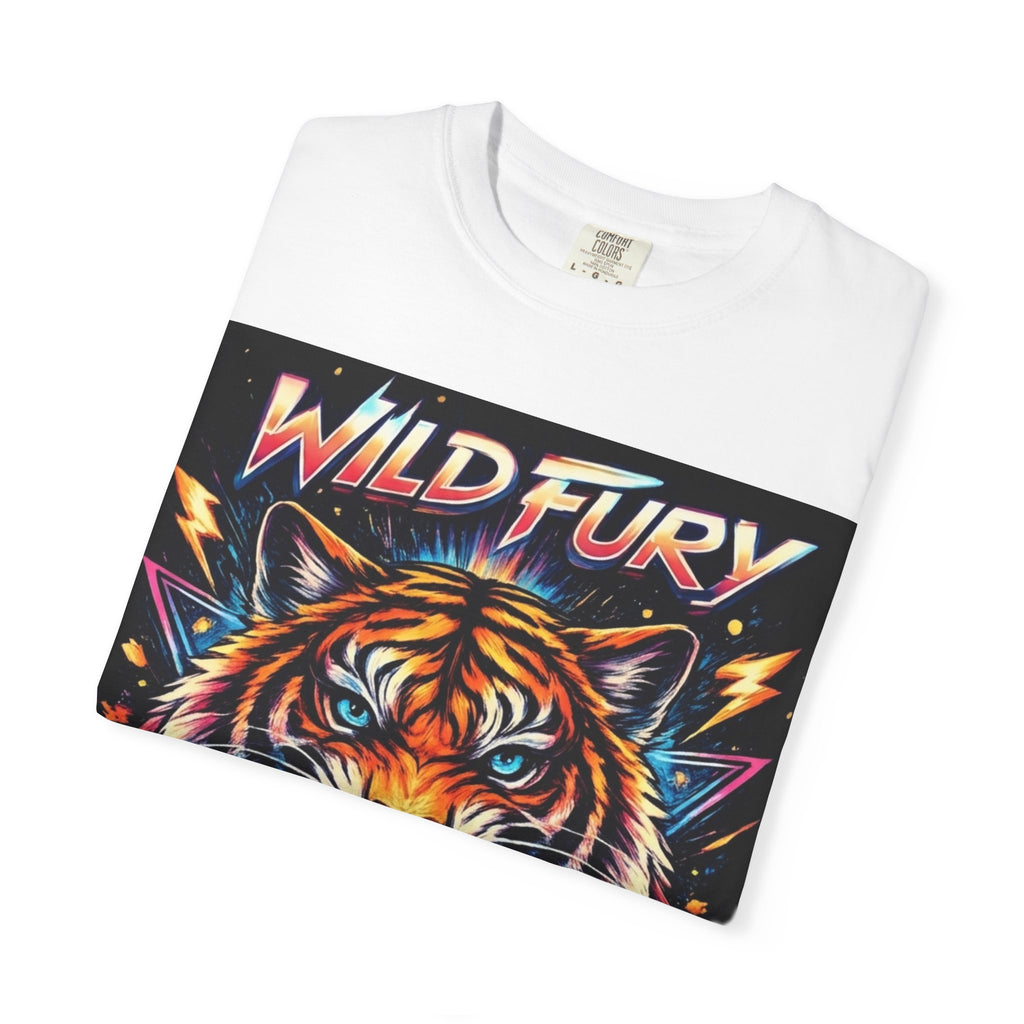 Wild Fury Tiger Vintage Neon Graphic T-Shirt-T-Shirt-Everwave Co Apparel