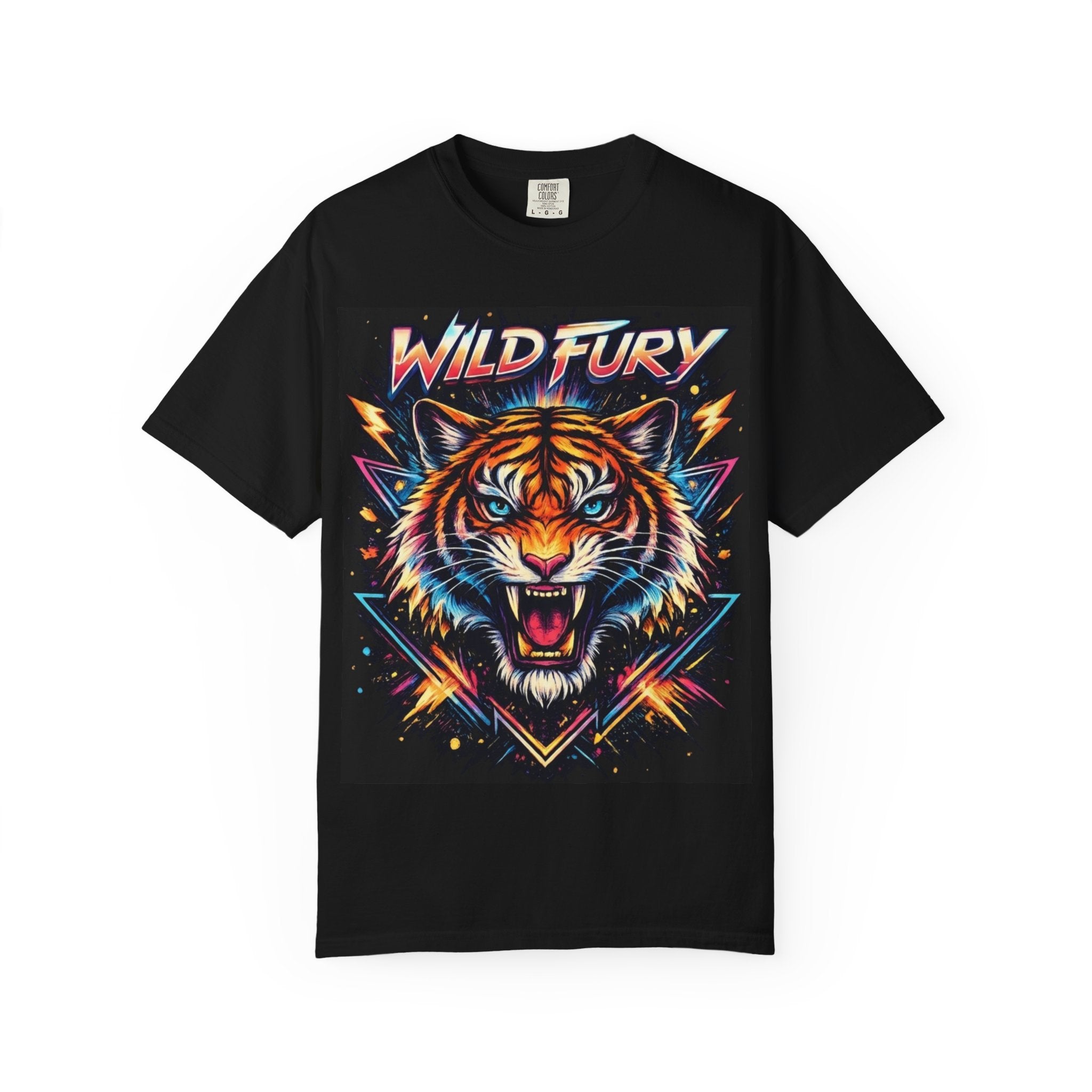 Wild Fury Tiger Vintage Neon Graphic T-Shirt