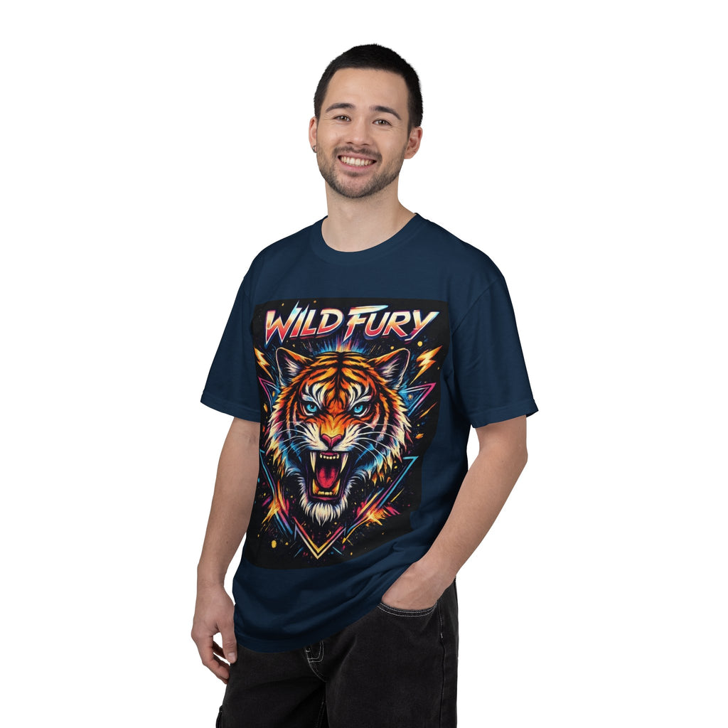 Wild Fury Tiger Vintage Neon Graphic T-Shirt-T-Shirt-Everwave Co Apparel