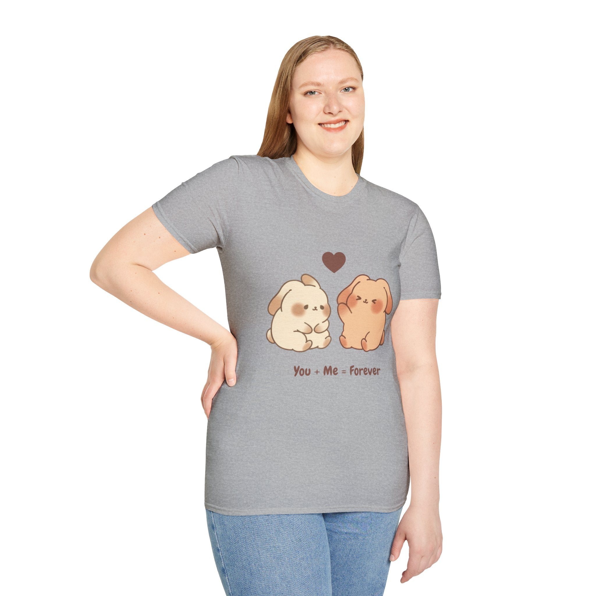 Cute Bunny Couple T-Shirt-T-Shirt-Everwave Co Apparel